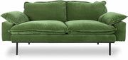 Canapé 2 places en velours vert Retro - Hkliving - The Cool Republic