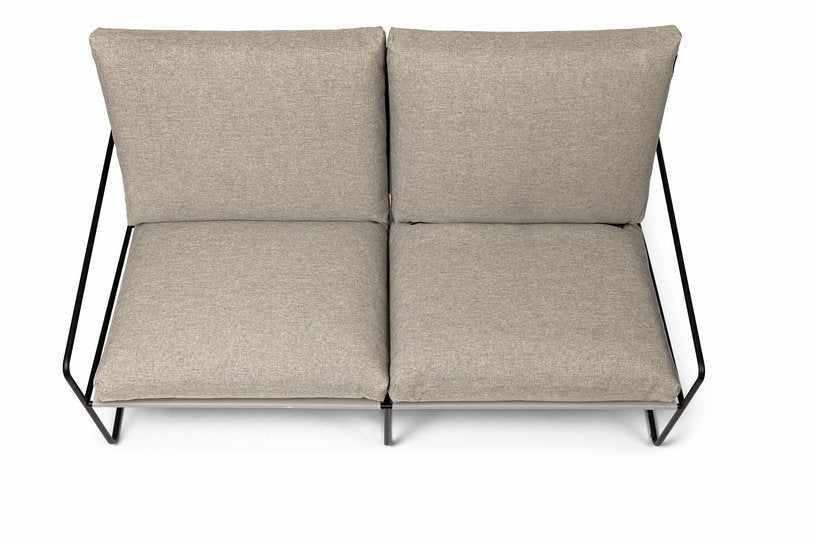 Canapé 2 places extérieur sable et métal noir Desert - Ferm Living - The Cool Republic