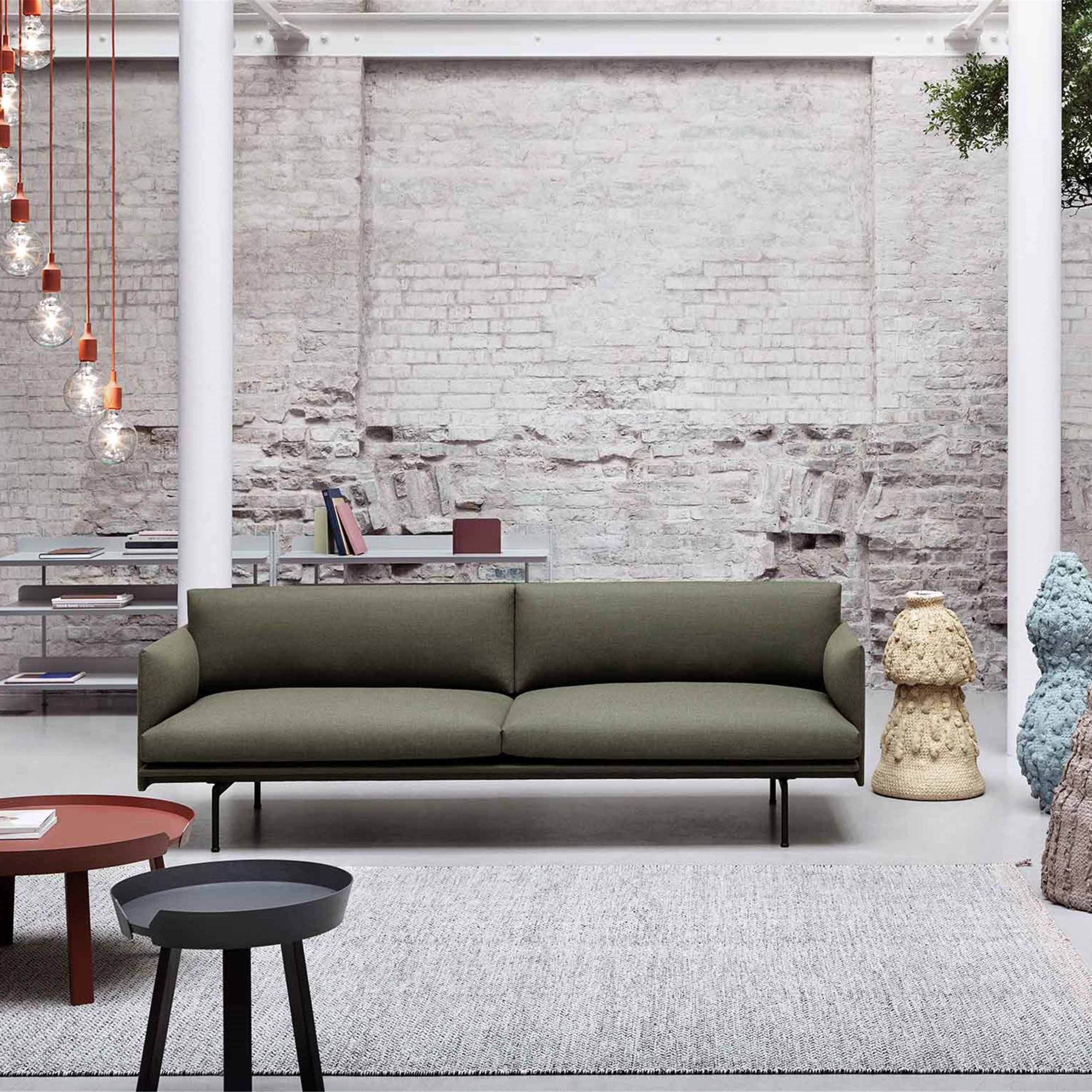 Canapé 2 places gris anthracite Outline - Muuto