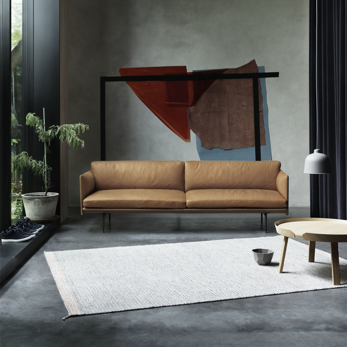 Canapé 2 places gris anthracite Outline - Muuto - The Cool Republic