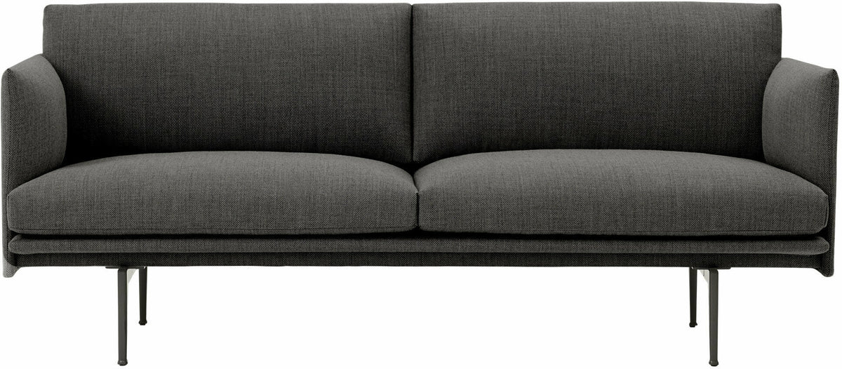 Canapé 2 places gris anthracite Outline - Muuto - The Cool Republic