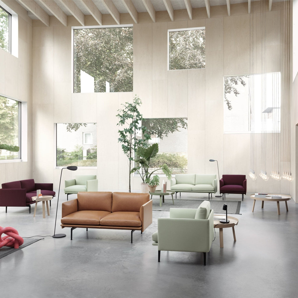 Canapé 2 places gris anthracite Outline - Muuto - The Cool Republic