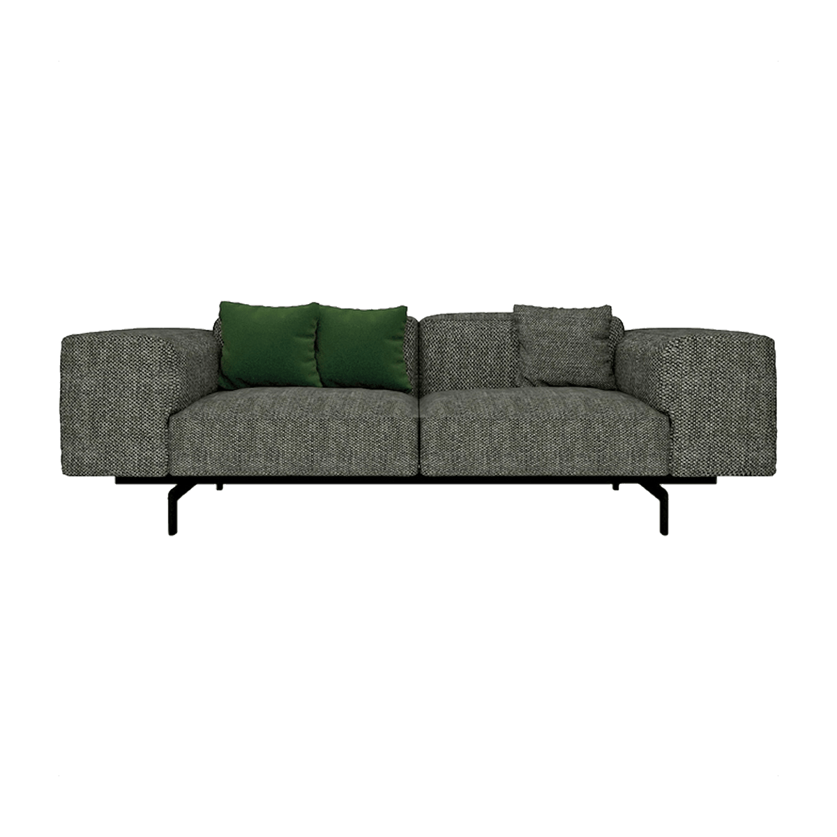 Canapé 2 places gris foncé 226 cm Largo - Kartell - The Cool Republic