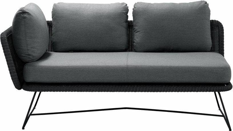 Canapé 2 places module droit noir Horizon - Cane - Line - The Cool Republic