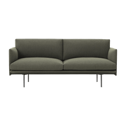 Canapé 2 places vert kaki Outline - Muuto - The Cool Republic