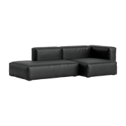 Canapé 2,5 places en cuir Sense black Mags Soft combinaison 3 right - Hay - The Cool Republic