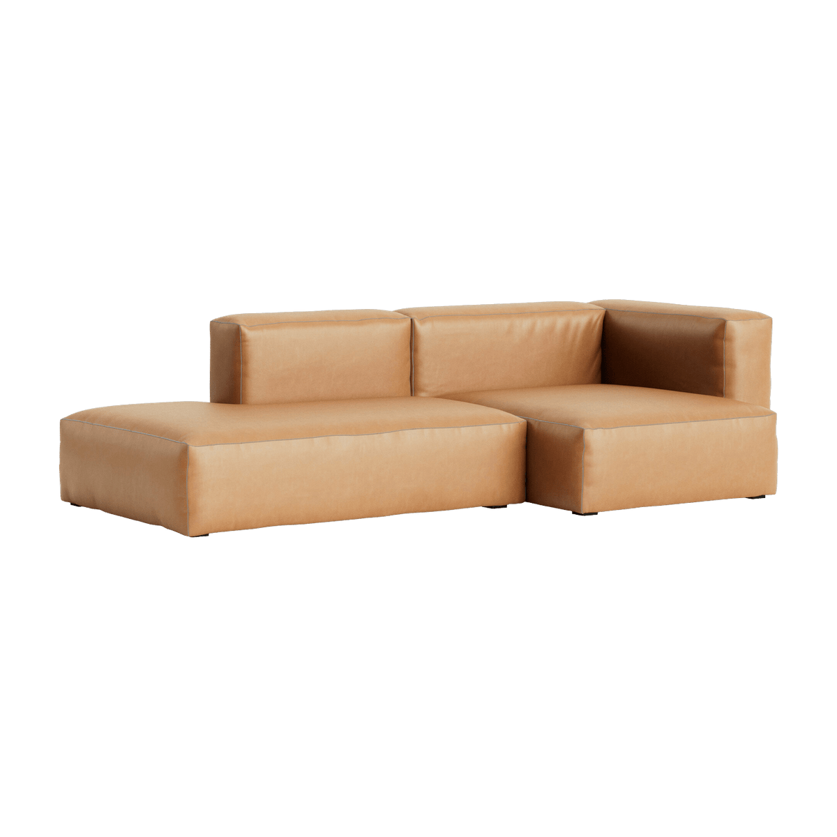 Canapé 2,5 places en cuir Sense nougat Mags Soft combinaison 3 right - Hay - The Cool Republic