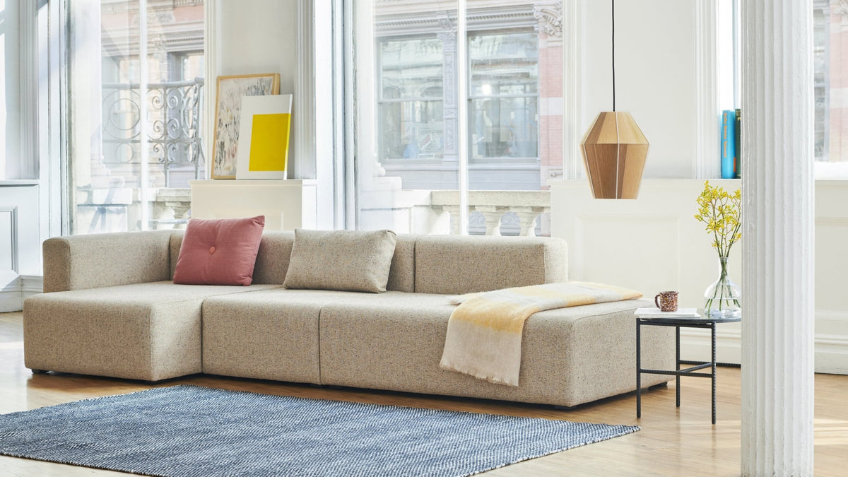 2. 5-seater fabric sofa Bolgheri LGG60 Mags Soft combination 1 - Hay - The Cool Republic