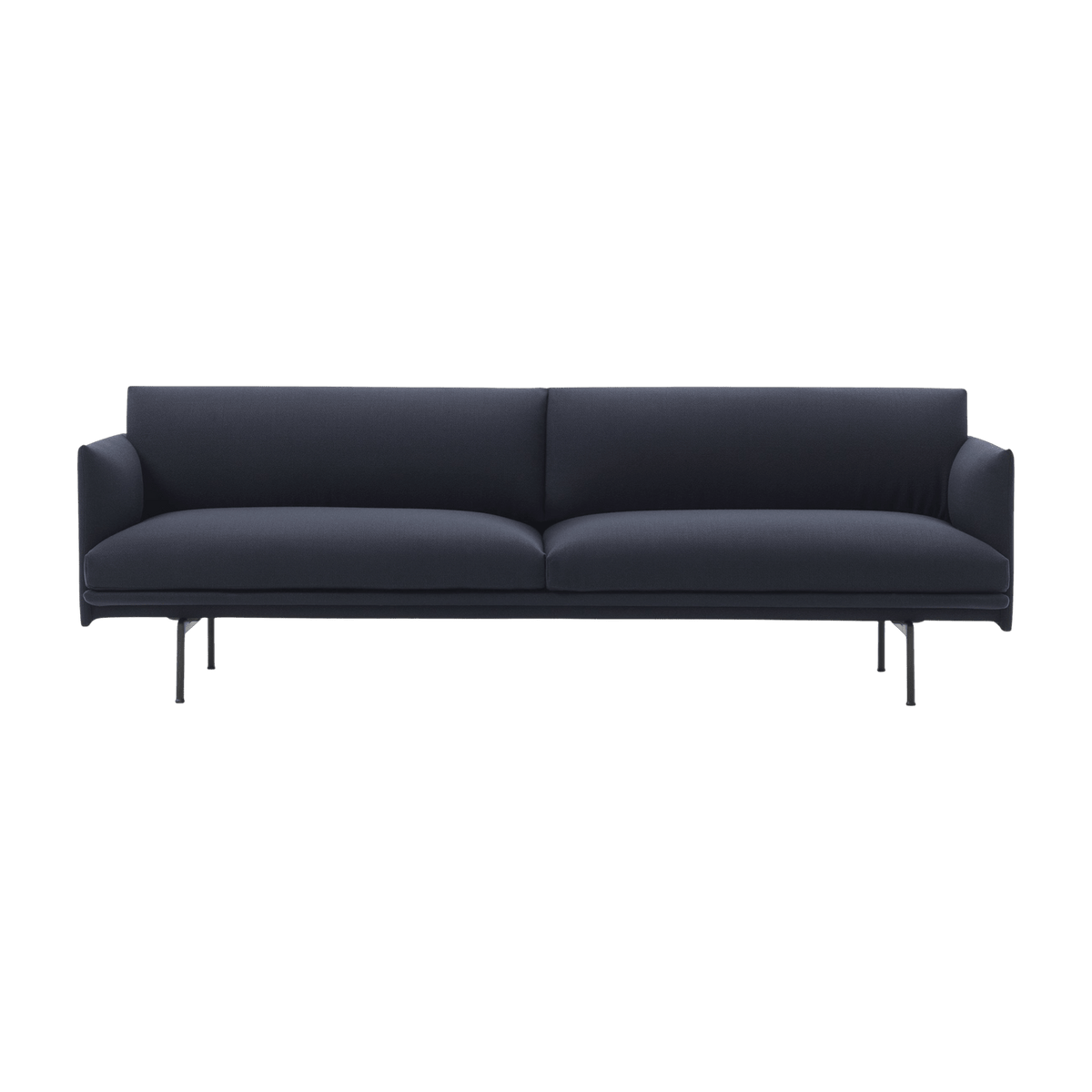 Canapé 3 places bleu foncé Outline - Muuto - The Cool Republic