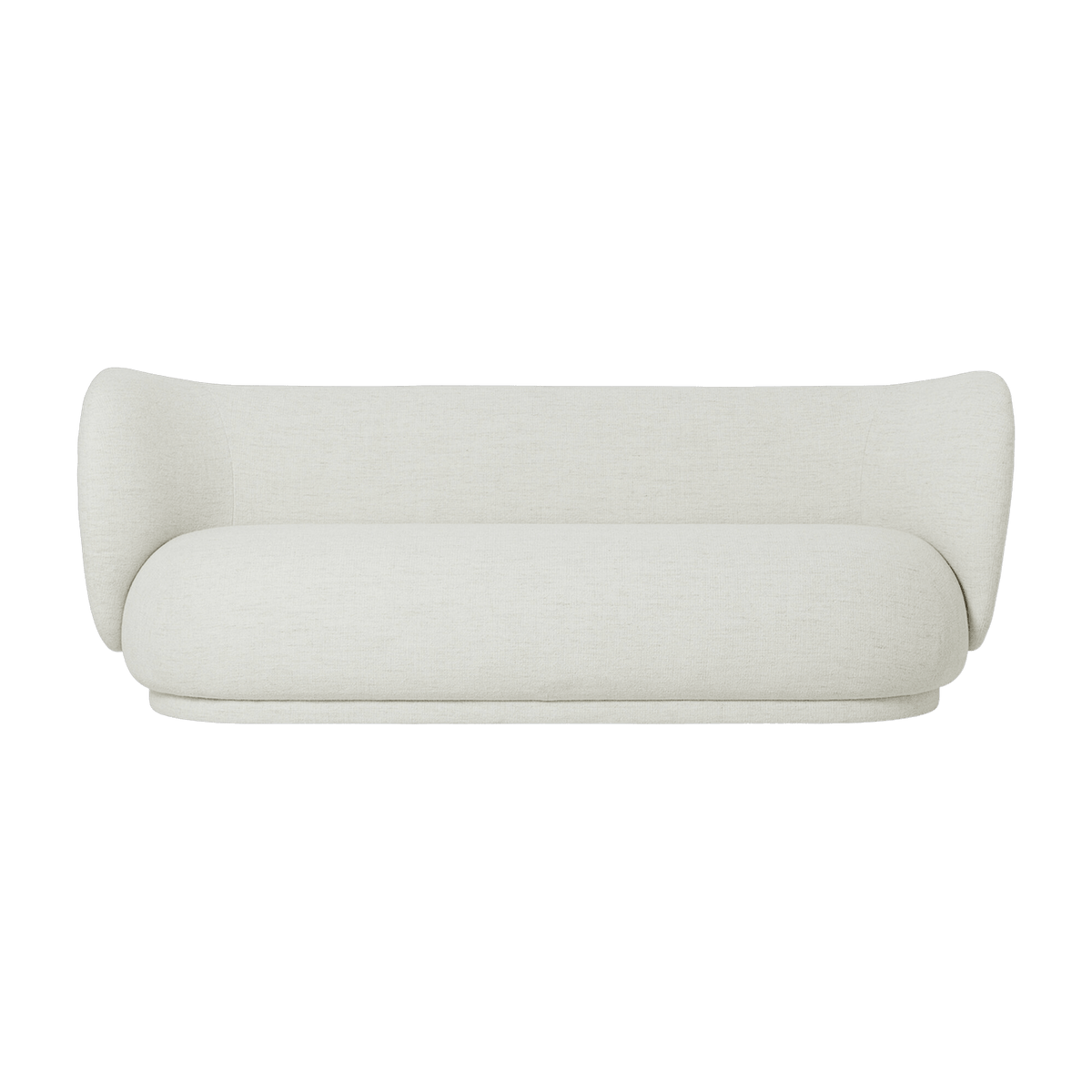 Canapé 3 places bouclé blanc 210 cm Rico - Ferm living - The Cool Republic