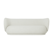 Canapé 3 places bouclé blanc 210 cm Rico - Ferm living - The Cool Republic