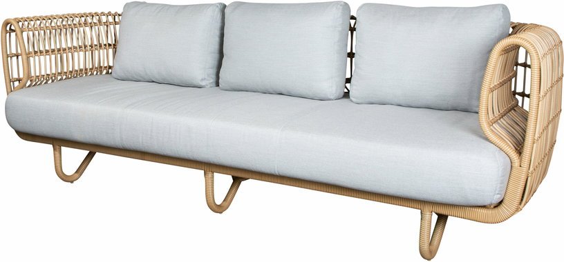 Canapé 3 places cadre naturel Nest - Cane - Line - The Cool Republic