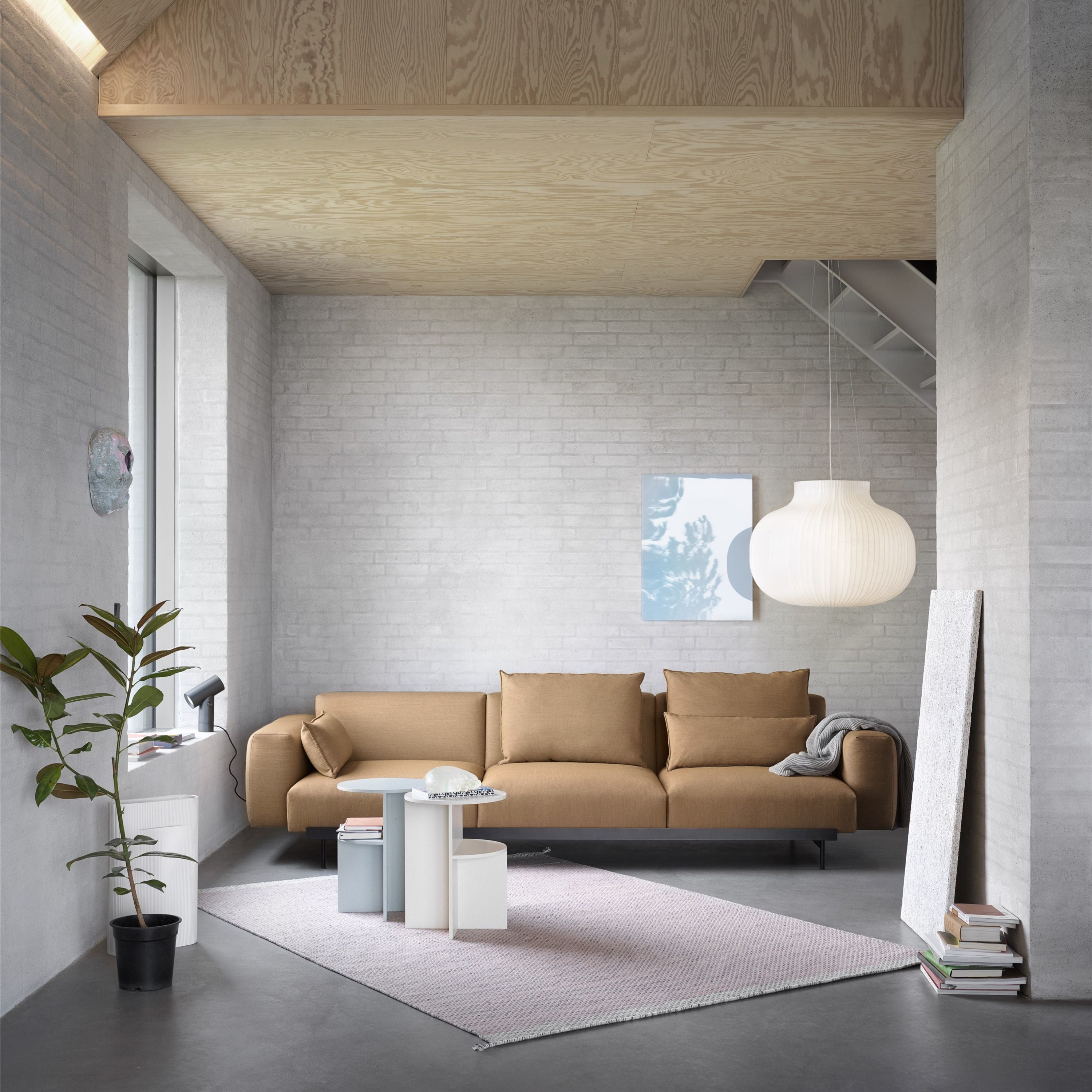 Canapé 3 places configuration 1 Clay 12 In Situ - Muuto