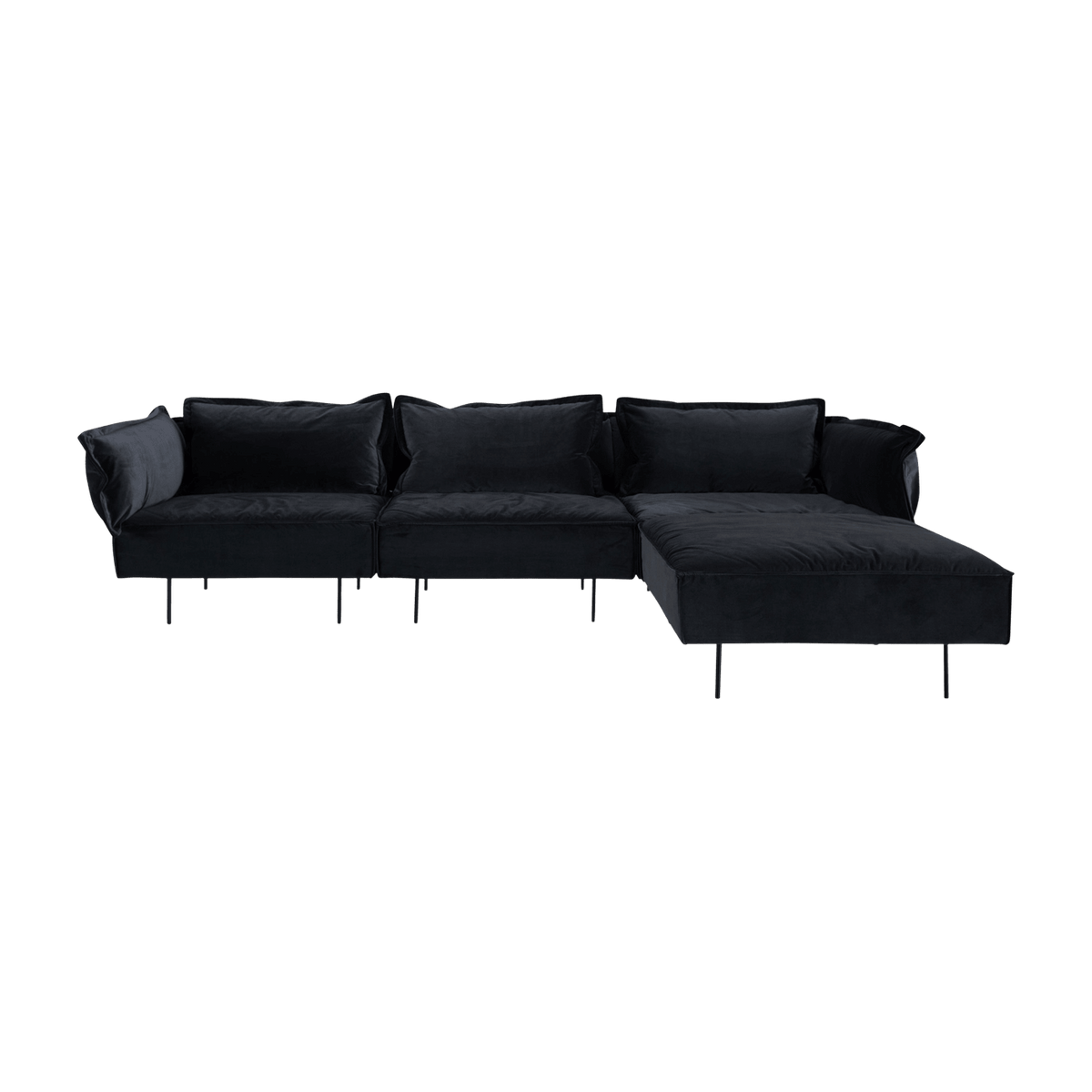 Canapé 3 places d'angle anthracite Velvet - HANDVÄRK - The Cool Republic