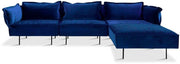 Canapé 3 places d'angle bleu Velvet - HANDVÄRK - The Cool Republic