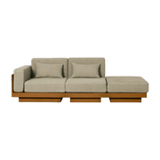 3 seater sofa in Iroko natural canvas Georges la Méridenne - Gabrielle Paris - The Cool Republic