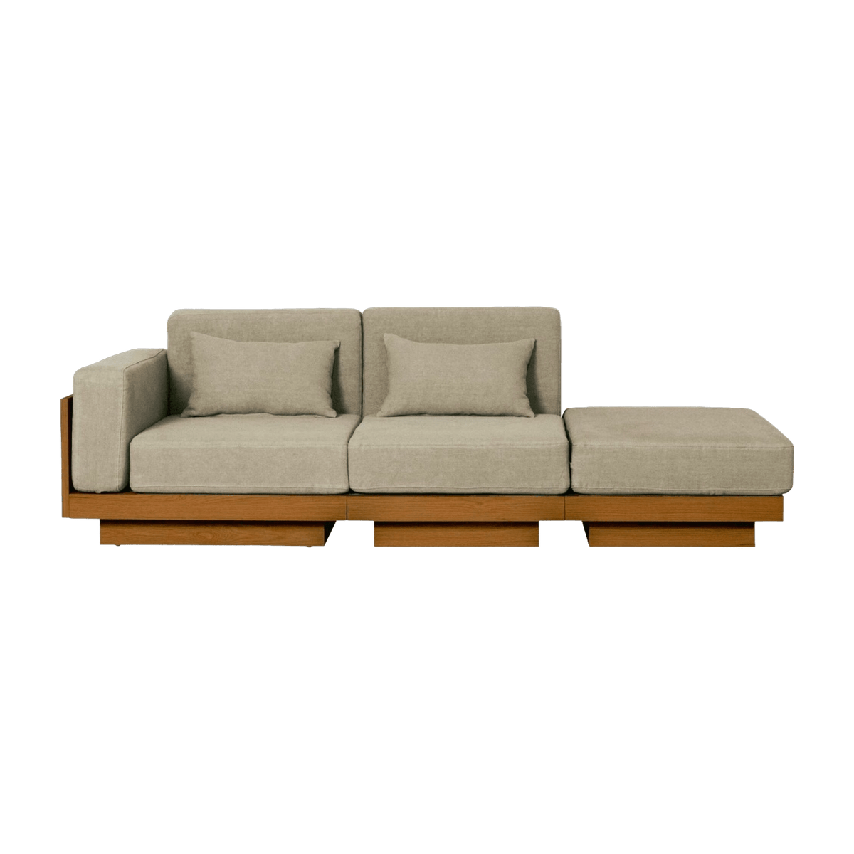 3 seater sofa in Iroko natural canvas Georges la Méridenne - Gabrielle Paris - The Cool Republic