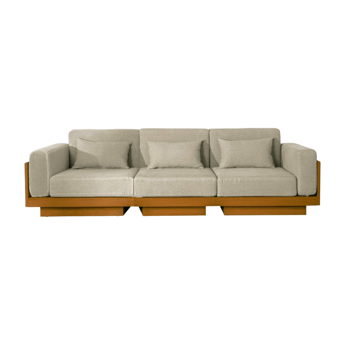 3 seater sofa in Iroko natural fabric Georges The comfortable - Gabrielle Paris - The Cool Republic