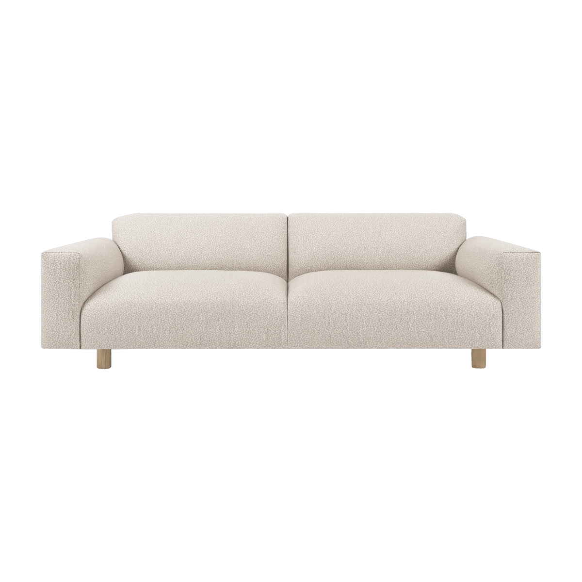 Canapé 3 places effet bouclette beige 240 cm Koti - Hem - The Cool Republic