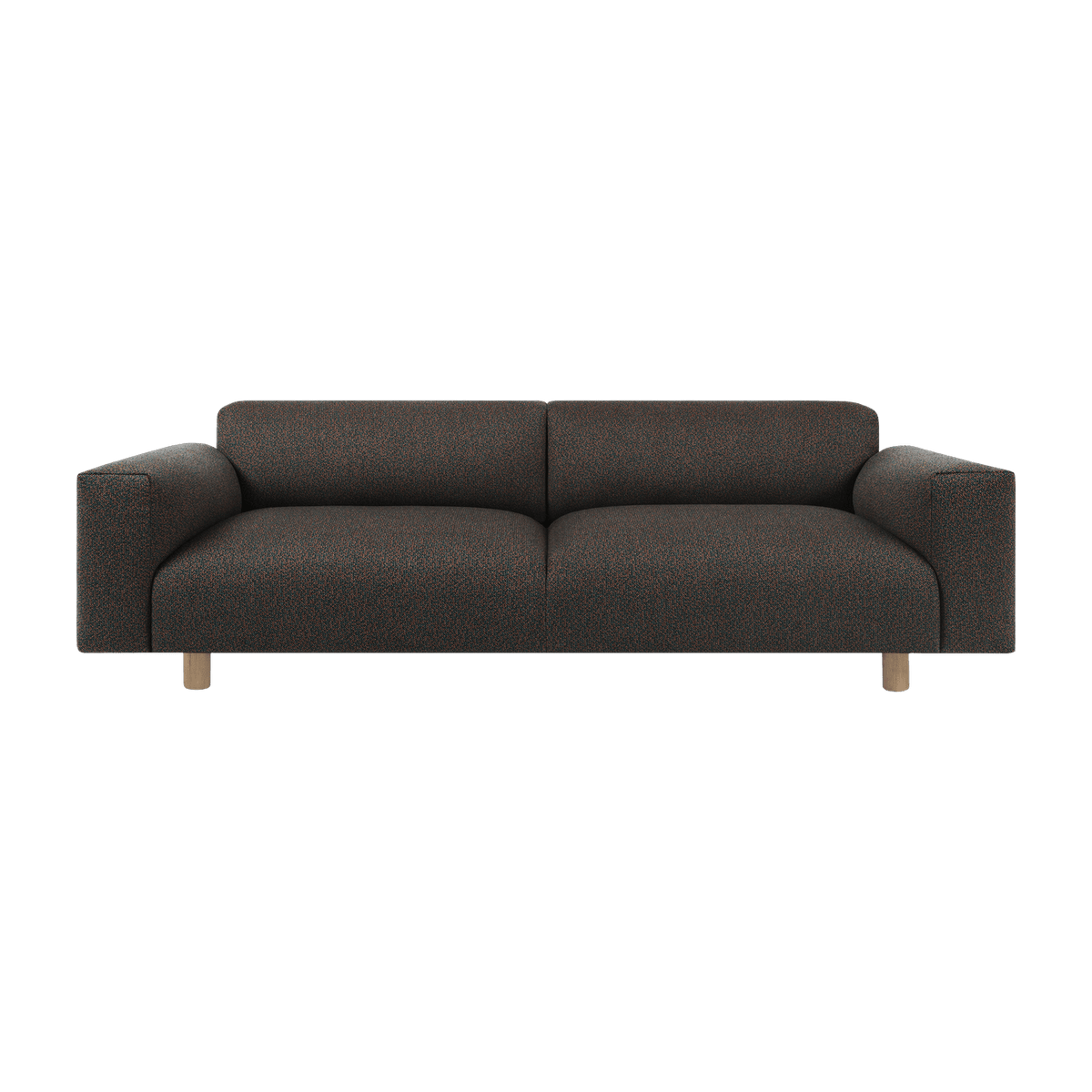 Canapé 3 places effet bouclette marron 240 cm Koti - Hem - The Cool Republic