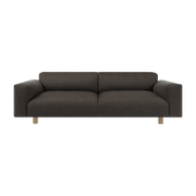 Canapé 3 places effet bouclette marron 240 cm Koti - Hem - The Cool Republic
