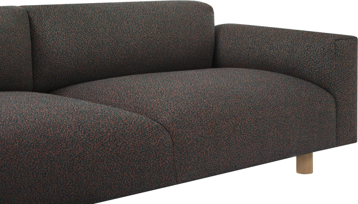 Canapé 3 places effet bouclette marron 240 cm Koti - Hem - The Cool Republic