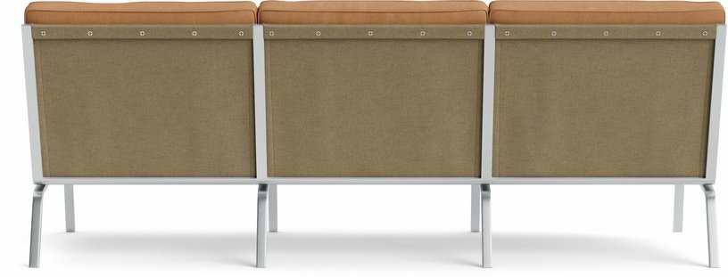 Canapé 3 places en acier et cuir camel Man - NORR11 - The Cool Republic