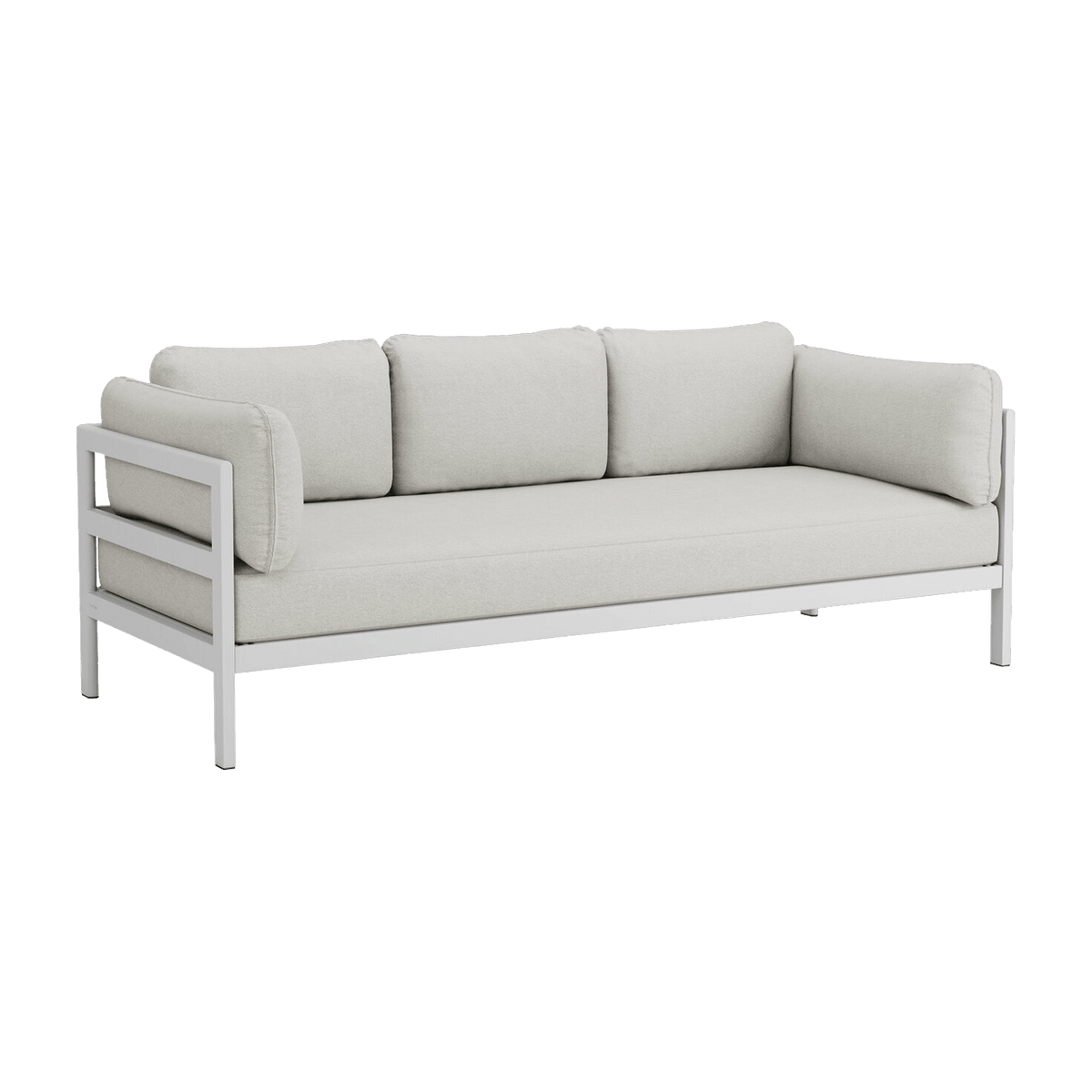 Canapé 3 places en métal gris austral et tissu gris chiné Easy - Tiptoe - The Cool Republic