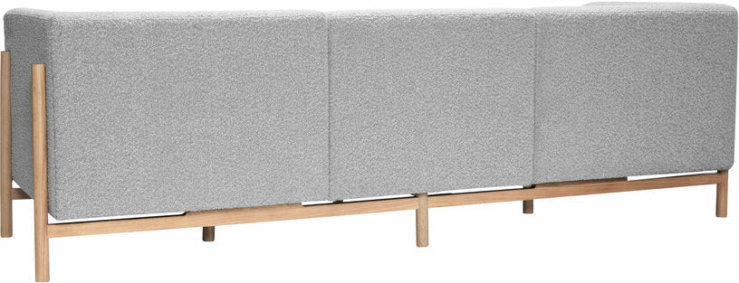 Canapé 3 places en polyester gris 182 cm Moment - Hübsch - The Cool Republic