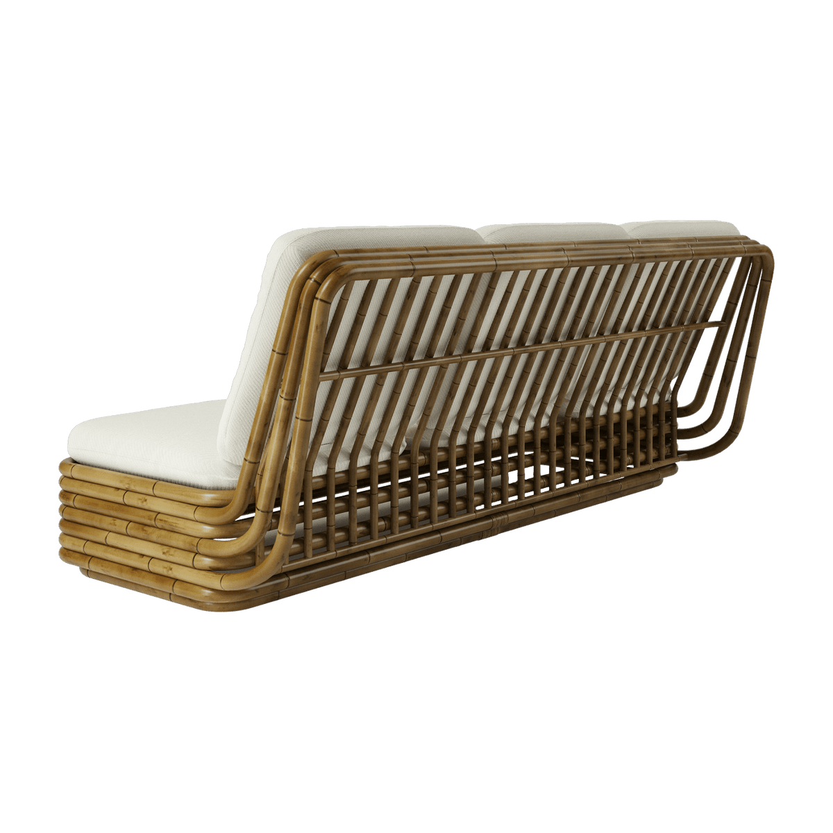 Rattan 3-seater sofa Bohemian 72 - Gubi - The Cool Republic