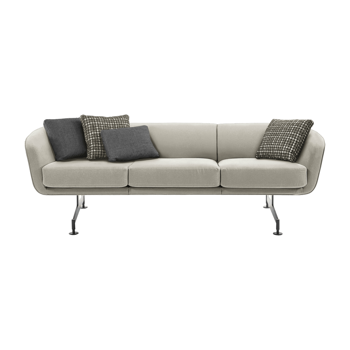 Canapé 3 places en tissu beige 245cm Betty - Kartell - The Cool Republic