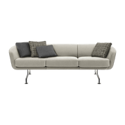 Canapé 3 places en tissu beige 245cm Betty - Kartell - The Cool Republic