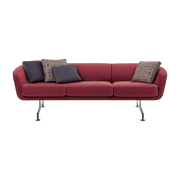 Canapé 3 places en tissu prune 245cm Betty - Kartell - The Cool Republic