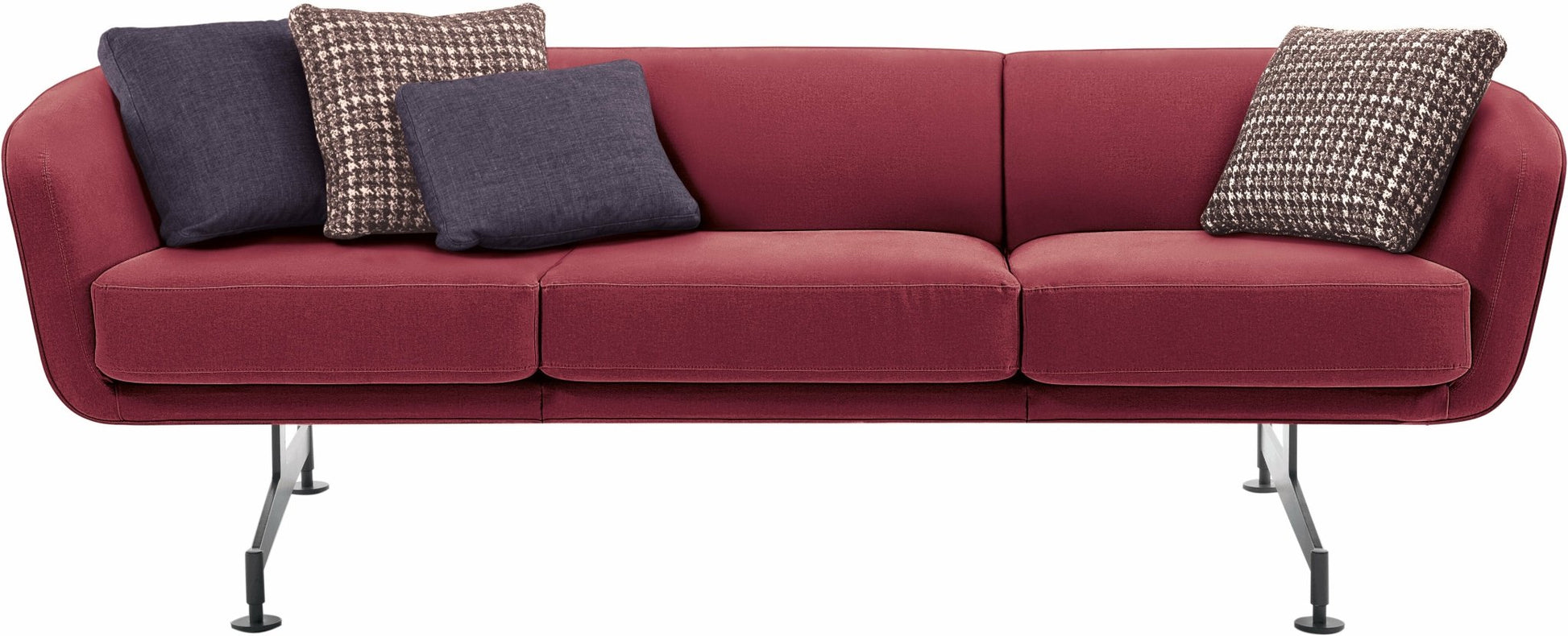 Canapé 3 places en tissu prune 245cm Betty - Kartell - The Cool Republic