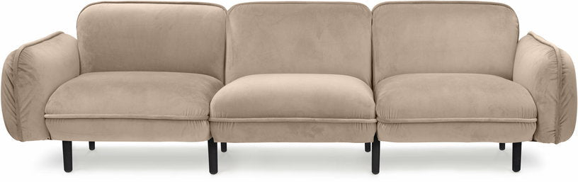Canapé 3 places en velours beige Bean - Emko - The Cool Republic