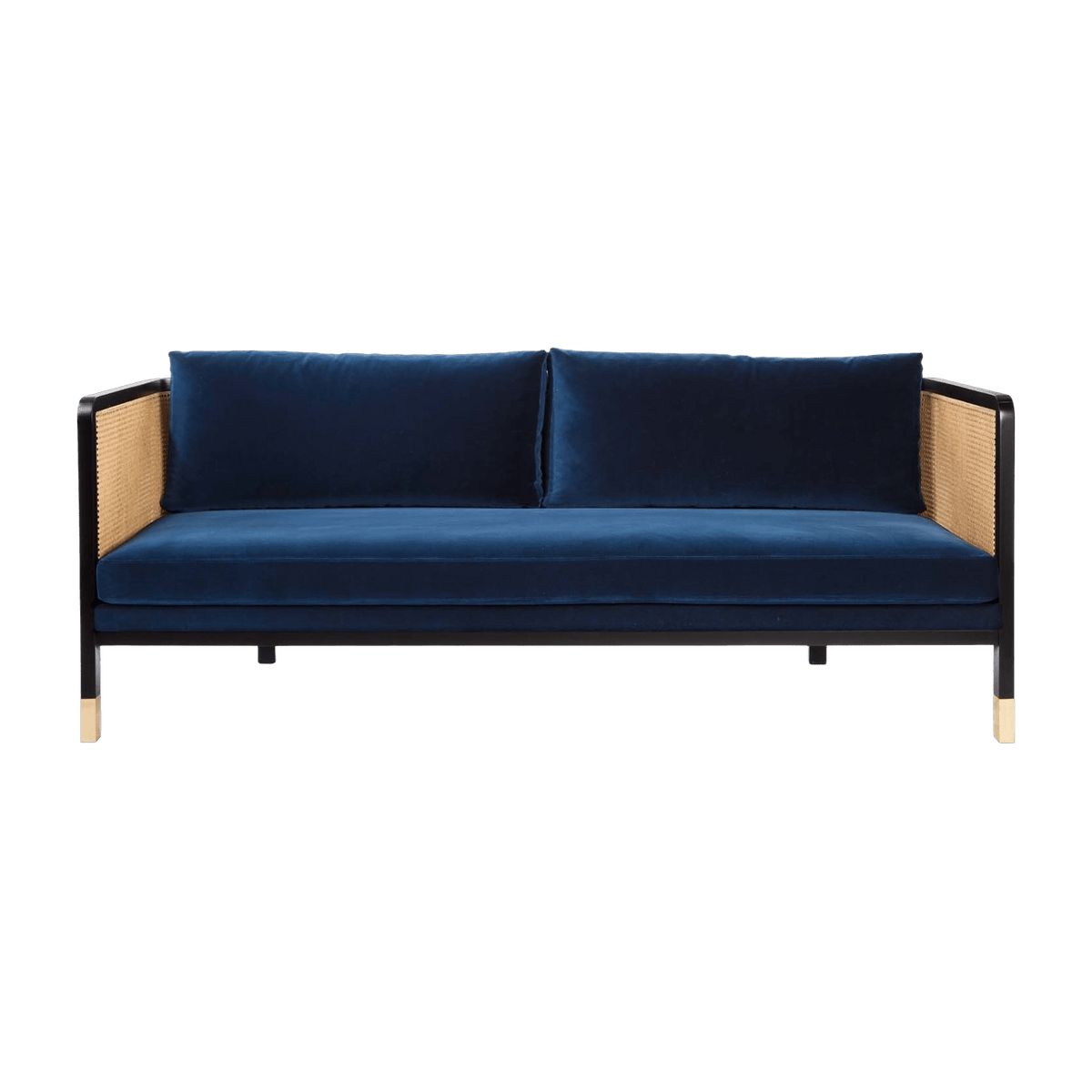 Canapé 3 places en velours bleu marine Cannage - RED Edition - The Cool Republic