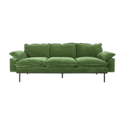 Canapé 3 places en velours vert Retro - Hkliving - The Cool Republic