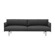 Canapé 3 places gris anthracite Outline - Muuto - The Cool Republic