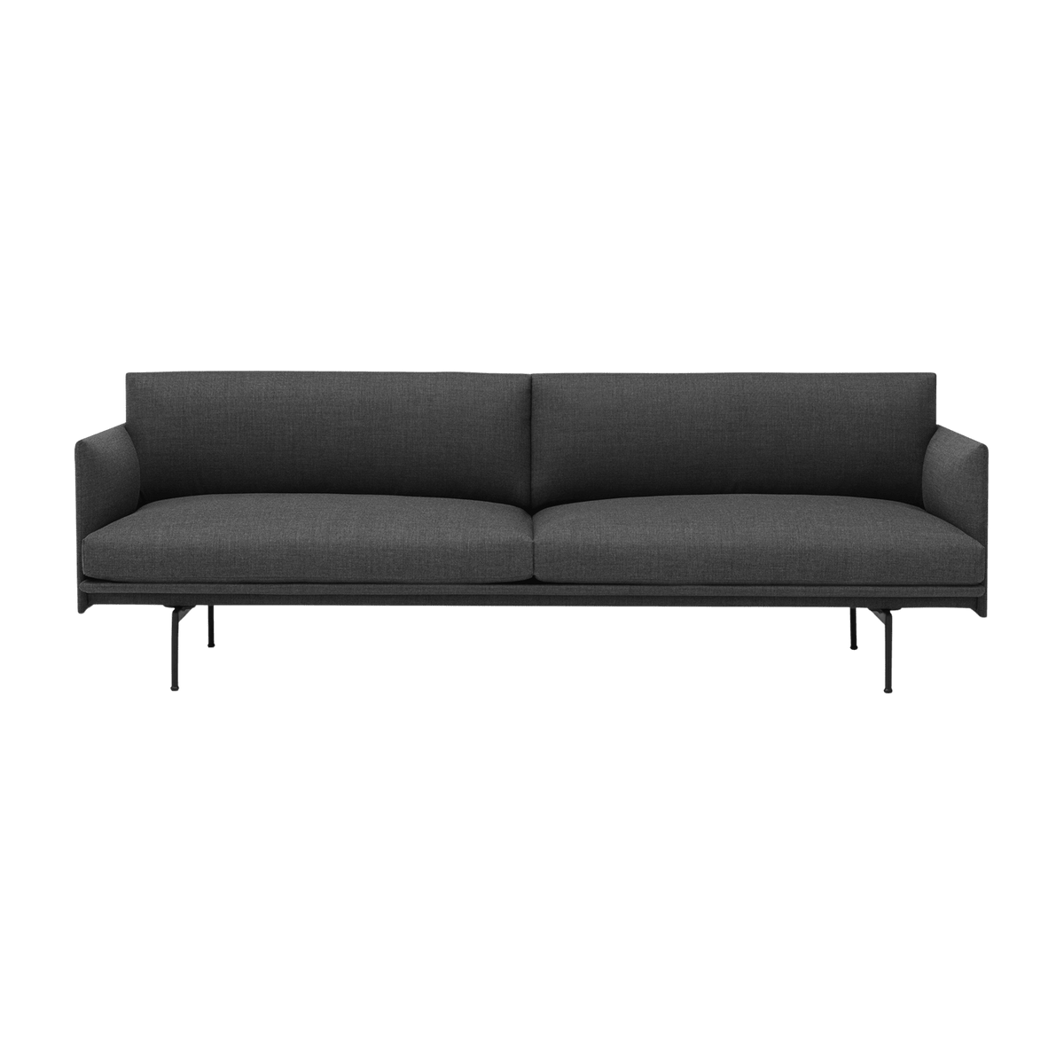 Canapé 3 places gris anthracite Outline - Muuto - The Cool Republic