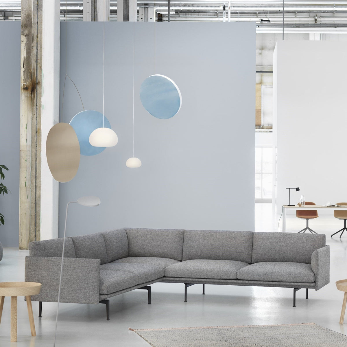 Canapé 3 places gris anthracite Outline - Muuto - The Cool Republic