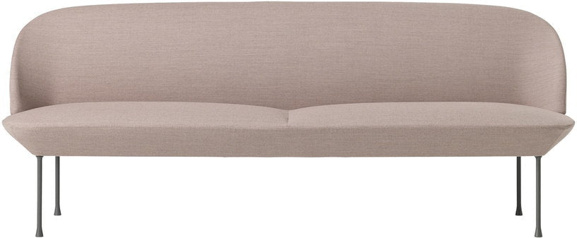 Canapé 3 places rose pieds gris clair Oslo - Muuto - The Cool Republic