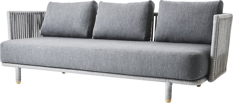 Canapé 3 places sans coussins Moments - Cane - Line - The Cool Republic