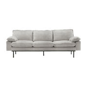 Canapé 3 places tissu gris clair Sneak Retro - HKliving - The Cool Republic
