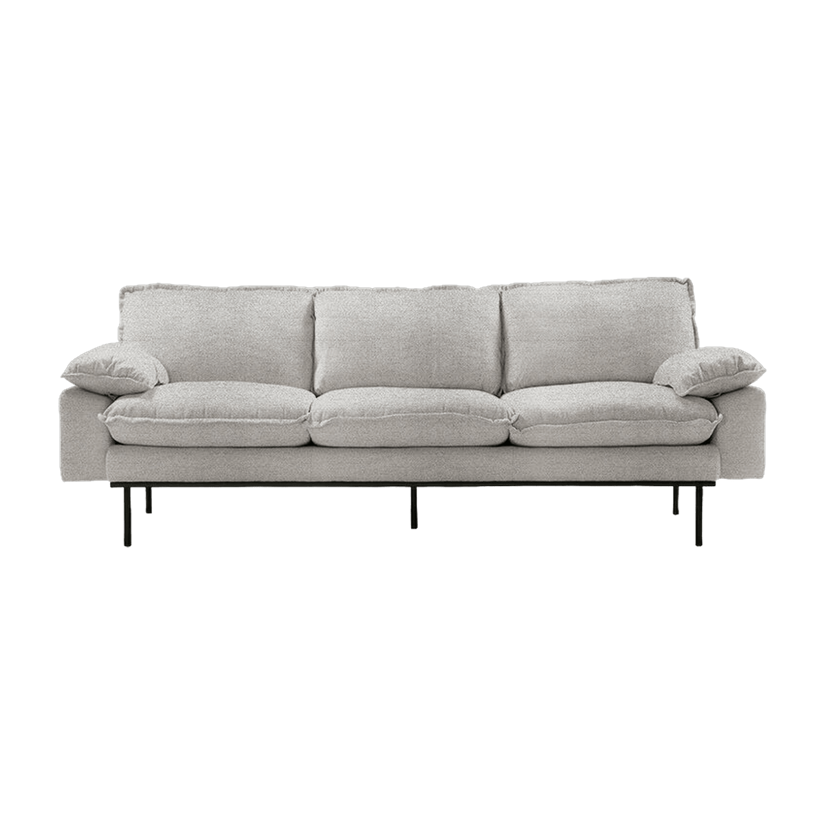 Canapé 3 places tissu gris clair Sneak Retro - HKliving - The Cool Republic