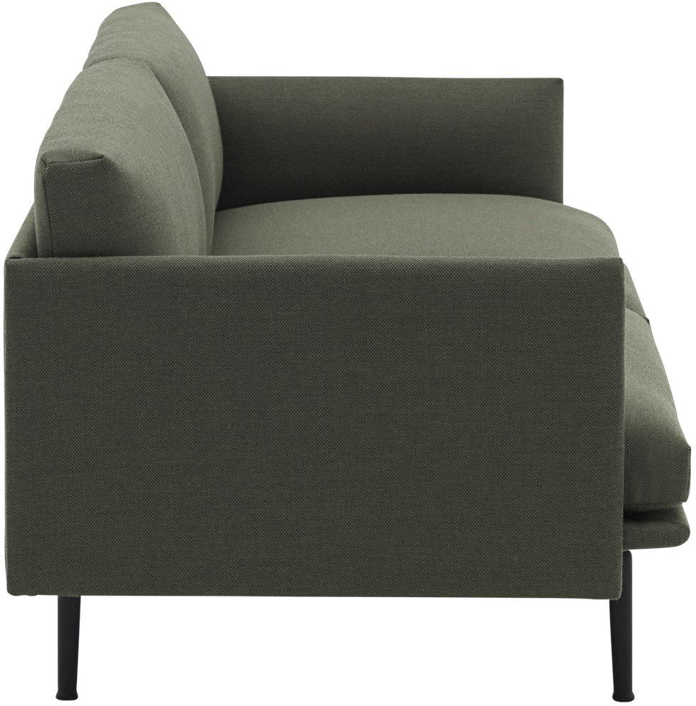 Canapé 3 places vert kaki Outline - Muuto - The Cool Republic