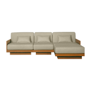 4 seater sofa in natural Iroko Georges la Méridienne - Gabrielle Paris - The Cool Republic