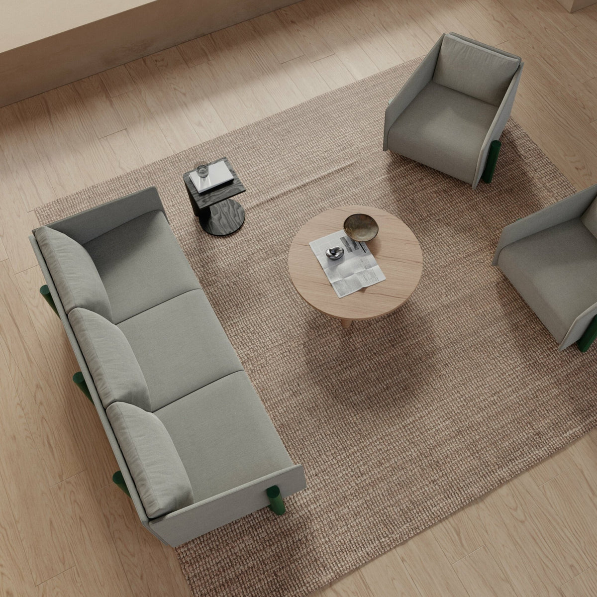 Canapé 4 places en tissu gris Timber - Kann Design - The Cool Republic