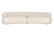 Canapé arrondi en tissu beige 4,5 places Duvane - Dutchbone - The Cool Republic