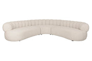 Canapé arrondi en tissu beige 7 places Duvane - Dutchbone - The Cool Republic
