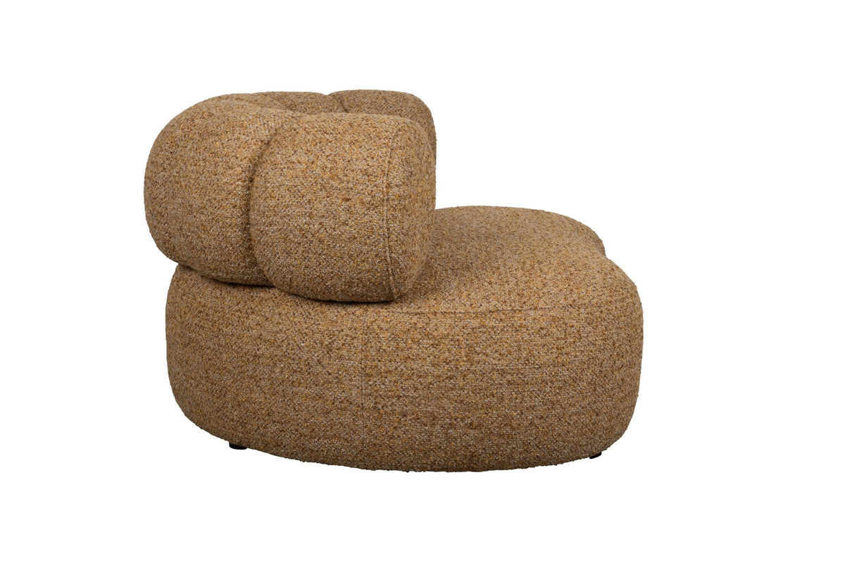 Canapé arrondi en tissu marron 120x98x66cm Georgia - Dutchbone - The Cool Republic